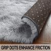 YUANWAN High-Pile Area Rug 190 x 260 cm, Washable and Non-Slip, Soft Shaggy Rug for Living Room and Bedroom, Brown view 3
