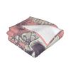 DFJMASFKOL Floral and Skull Throw Blanket, Warm Flannel, Pink, 76 x 102 cm view 3
