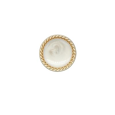 ZWCSHUU Vintage Buttons, 6-Piece Gold Pearl Women's Buttons, 25 mm