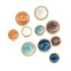 ZWCSHUU Vintage Buttons, 6-Piece Gold Pearl Women's Buttons, 25 mm view 3
