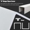 U-Shaped PVC Pipe Cover for Indoor and Outdoor Use, 80 x 26 x 26 cm view 4