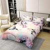 Floral Hummingbird 100% Natural Cotton 155 x 220 cm Duvet Cover Set view 2