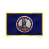 Patchion Virginia Flag Embroidered Patch with Black Hook-and-Loop Backing view 1