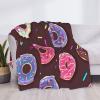 ASKFNASDKMFN Colorful Donuts Flannel Blanket, 50 x 60 in view 2