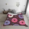 ASKFNASDKMFN Colorful Donuts Flannel Blanket, 50 x 60 in view 4