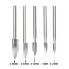5-Piece Wood Carving and Engraving Bit Set, 3–8 mm, 3 mm Shank view 2