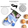 Oven Mitts and Pot Holders, 3-Piece Set, Lavender Hot Air Balloon view 3