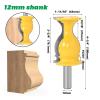 1-Piece 1/2-Inch and 12 mm Shank Carbide Router Bit for Woodworking view 2