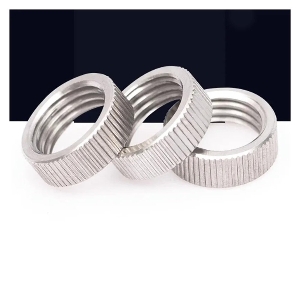 10-Piece M6–M20 Fine-Thread 304 Stainless Steel GB812 Knurled Round Thumb Nuts (M10 x 1.5)