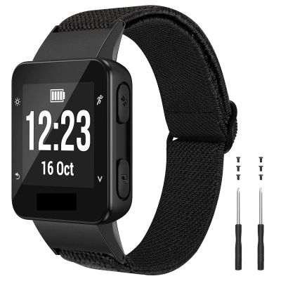 FFHAO Elastic Braided Solo Loop Watch Band for Garmin Forerunner 35, Agate