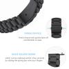 FFHAO Matte Brushed Stainless Steel Watch Band with Quick Release, 18 mm, 20 mm, 22 mm, Smartwatch Replacement Band for Men and Women, 22 mm, Agate view 2