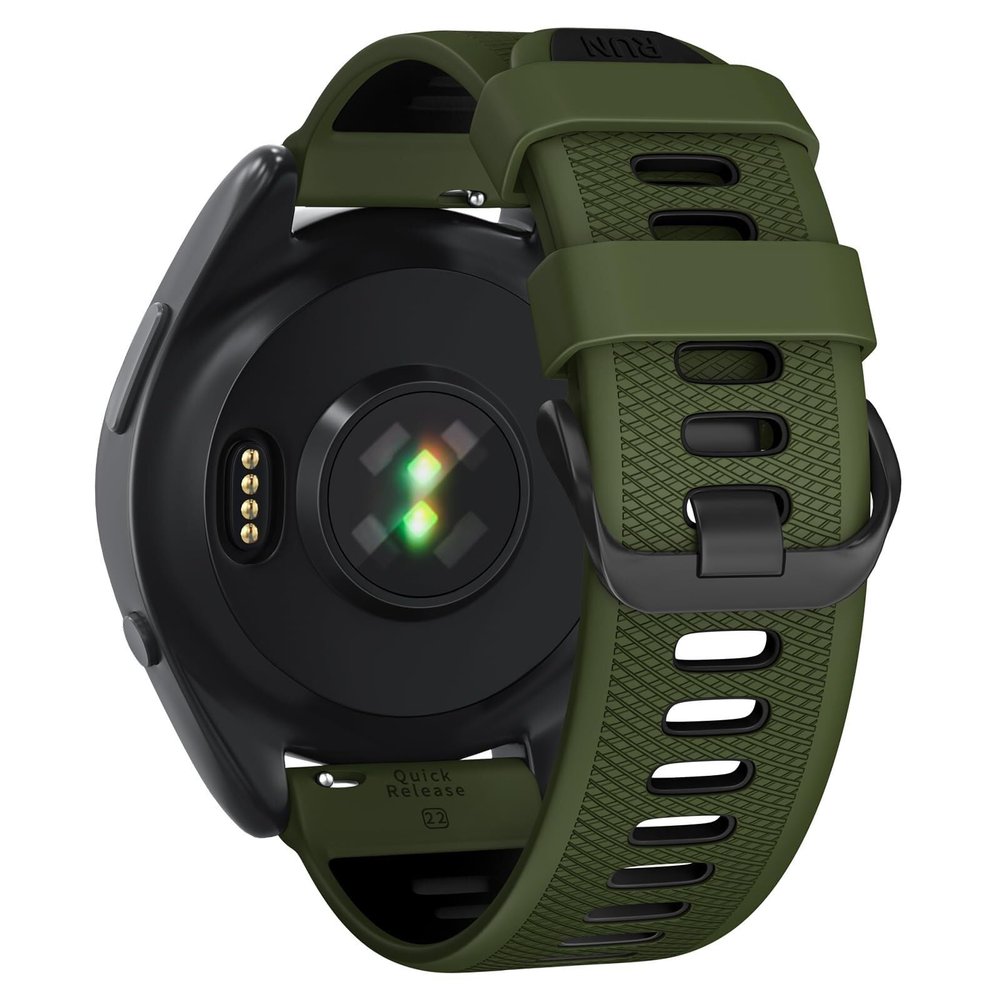 FFHAO 22 mm Quick-Release Silicone Replacement Band for Garmin Forerunner 265/255, vívoactive 4, Venu 3/2, Agate