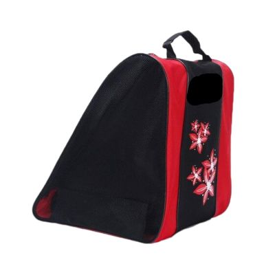 SOYUVAVB 3-Layer Skate Bag for Children, Roller Skates, Inline Skates and Ice Skates, Red