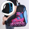 SOYUVAVB 3-Layer Skate Bag for Children, Roller Skates, Inline Skates and Ice Skates, Red view 2