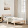 CFODOJ Extra-Long Bed Frame, 100 x 210 cm, Solid Pine, Without Mattress view 1