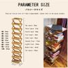 HJHLYJQBF 2–10-Tier Folding Bamboo Shoe Rack, Freestanding, Brown, 2-Tier view 3