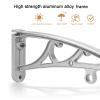 Outdoor Awning for Patio, Porch, Door, Window and Weather Protection, Polycarbonate Cover with Silver Aluminum Frame (80 x 420 cm) view 3