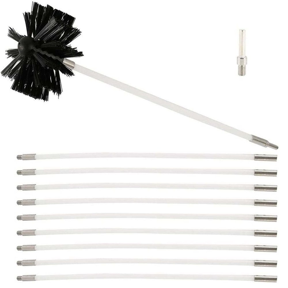 Adjustable Chimney Cleaning Brush Set with Flexible Rods