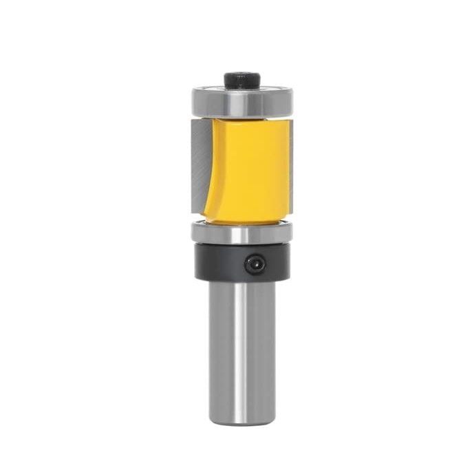 1/3-Piece Long Tungsten Template Flush-Trim Router Bit, Upper/Lower Bearings, 12/12.7 mm Shank