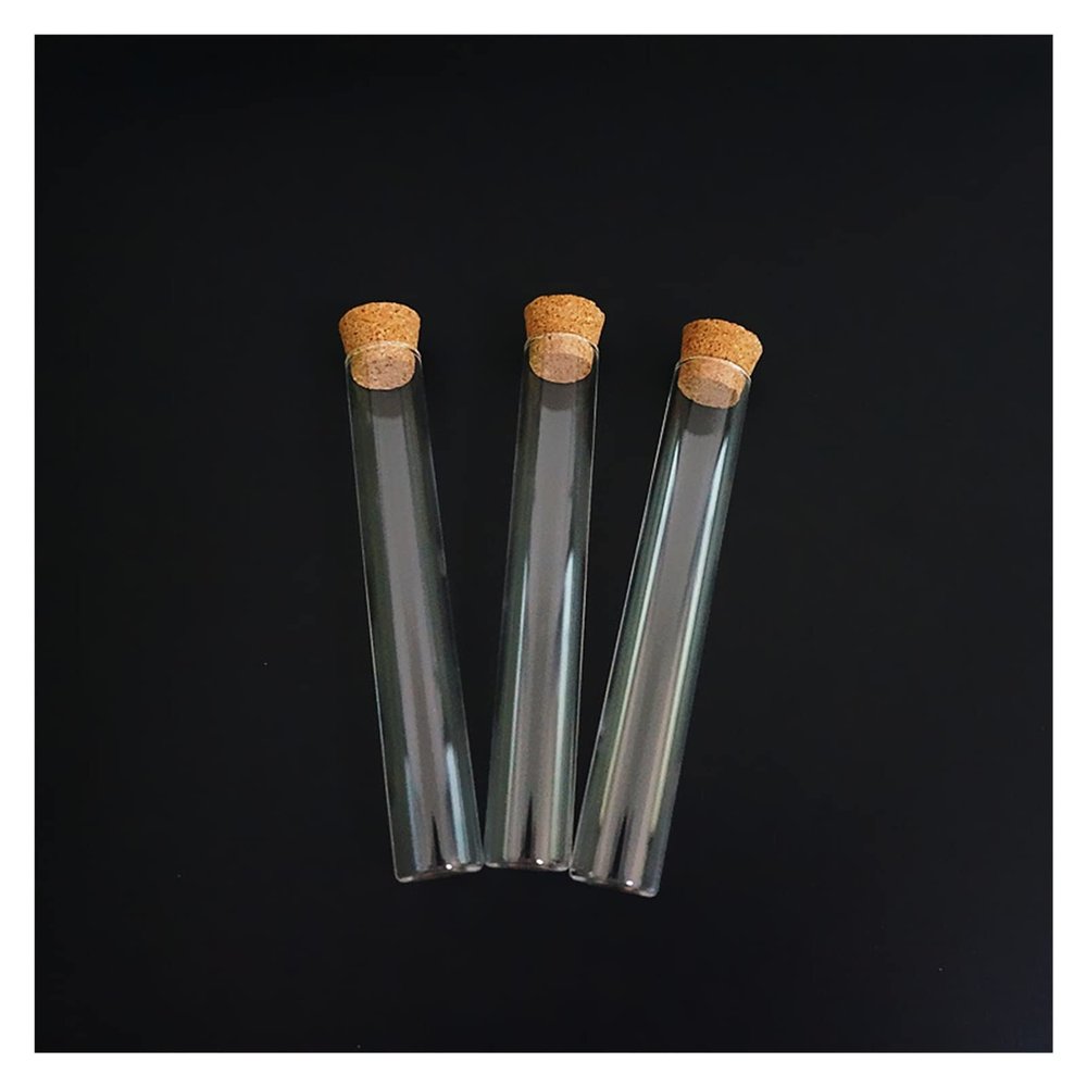48-Piece 15 x 100 mm Test Tubes with Flat Bottoms and Corks