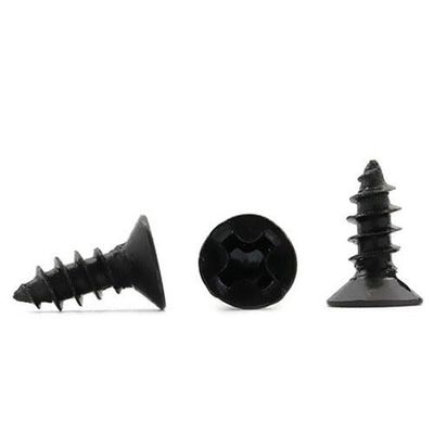 Haroar 100/500-Piece Black Sheet Metal Screws, M3 × 6/8/10/12/16/20 mm, Phillips Flat Countersunk Head, KB (20 mm, 100 pcs)