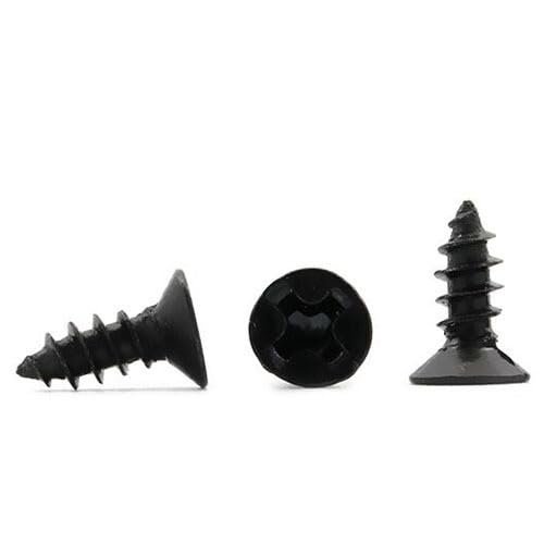 Haroar 100/500-Piece Black Sheet Metal Screws, M3 × 6/8/10/12/16/20 mm, Phillips Flat Countersunk Head, KB (20 mm, 100 pcs)