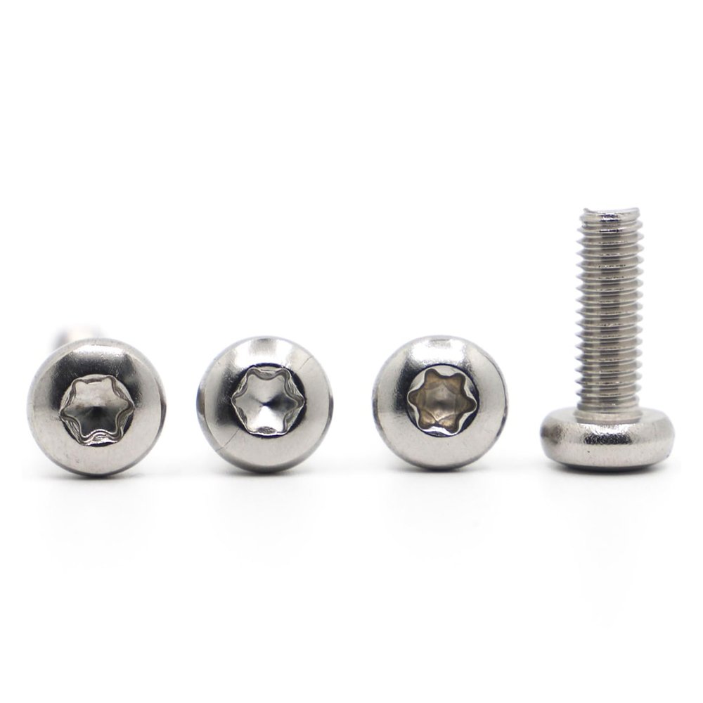 Wildeep 5/10/20-Pack M4 M5 M6 M8, 550 mm Length, A270 304 Stainless Steel Torx Flat-Head Screws, Six-Lobe Hexagonal Cone Round-Head Screws (40 mm, M6, 10-Pack)
