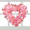 Heart-Shaped Valentine Wreath Decoration view 1