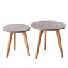 home24 2-Piece Side Table Set, Partially Solid Wood, 50 x 50 x 45 cm view 4