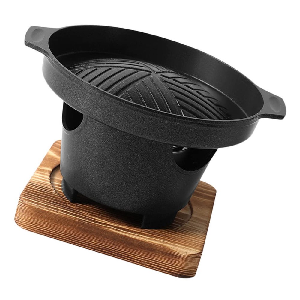 FUNOMOCYA Smokeless Aluminum Home Roasting Oven, Nonstick, Black