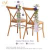 Meldel Wedding Chair Aisle Decorations, Artificial White & Purple Rose Garland with Hanging Ribbons view 3