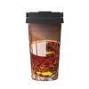 BWLHJKE Insulated Coffee Mug with Flip-Top Lid and Handle, Brown, 16 oz view 2