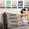 Upholstered Faux Leather Headboard with Button Details, Wall-Mounted, Full/California King, Brown view 3