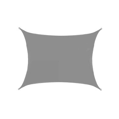 Water-Resistant Sun Shade Sail, UV Protection, 4 x 6 m, Light Gray