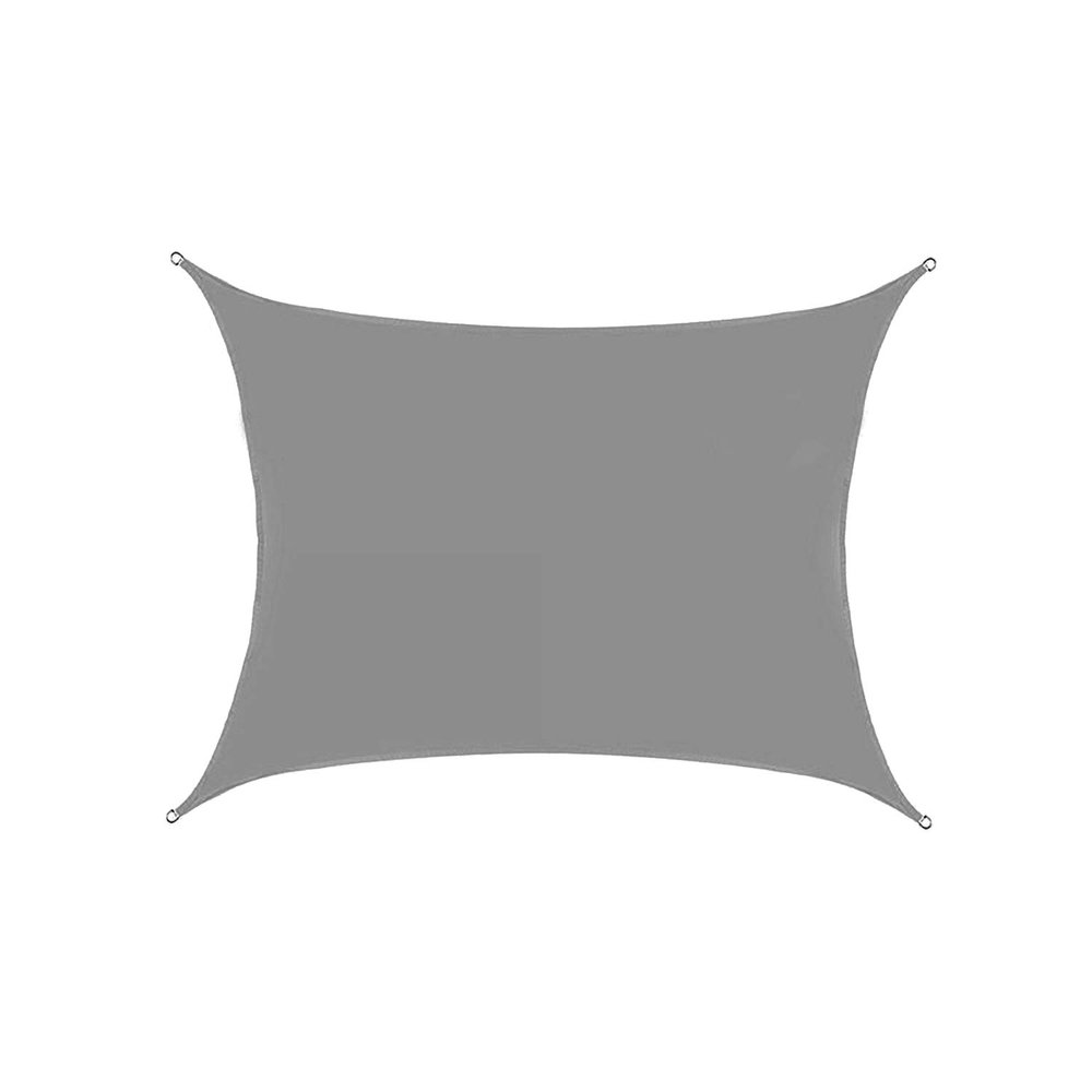 Water-Resistant Sun Shade Sail, UV Protection, 4 x 6 m, Light Gray