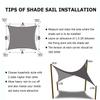 Water-Resistant Sun Shade Sail, UV Protection, 4 x 6 m, Light Gray view 4