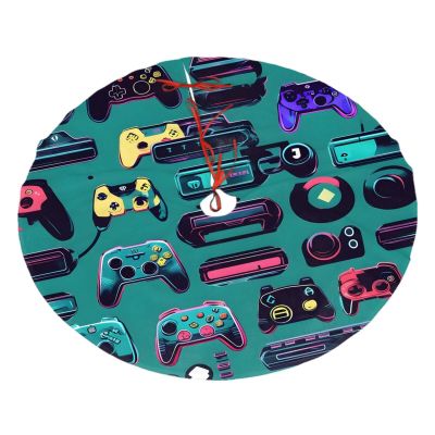 Gaming Controller Pattern Quilted Christmas Tree Skirt