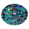 Gaming Controller Pattern Quilted Christmas Tree Skirt view 1