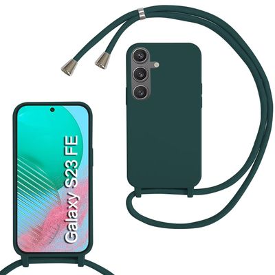 xinyunew Phone Necklace Case for Samsung Galaxy S23 FE with Strap, Green