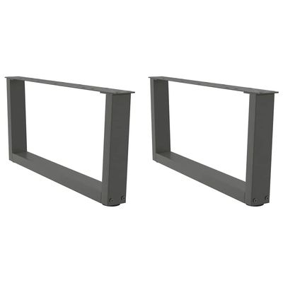vidaXL V-Shaped Coffee Table Legs 2 pcs Anthracite Steel 70 x (30–31.3) cm