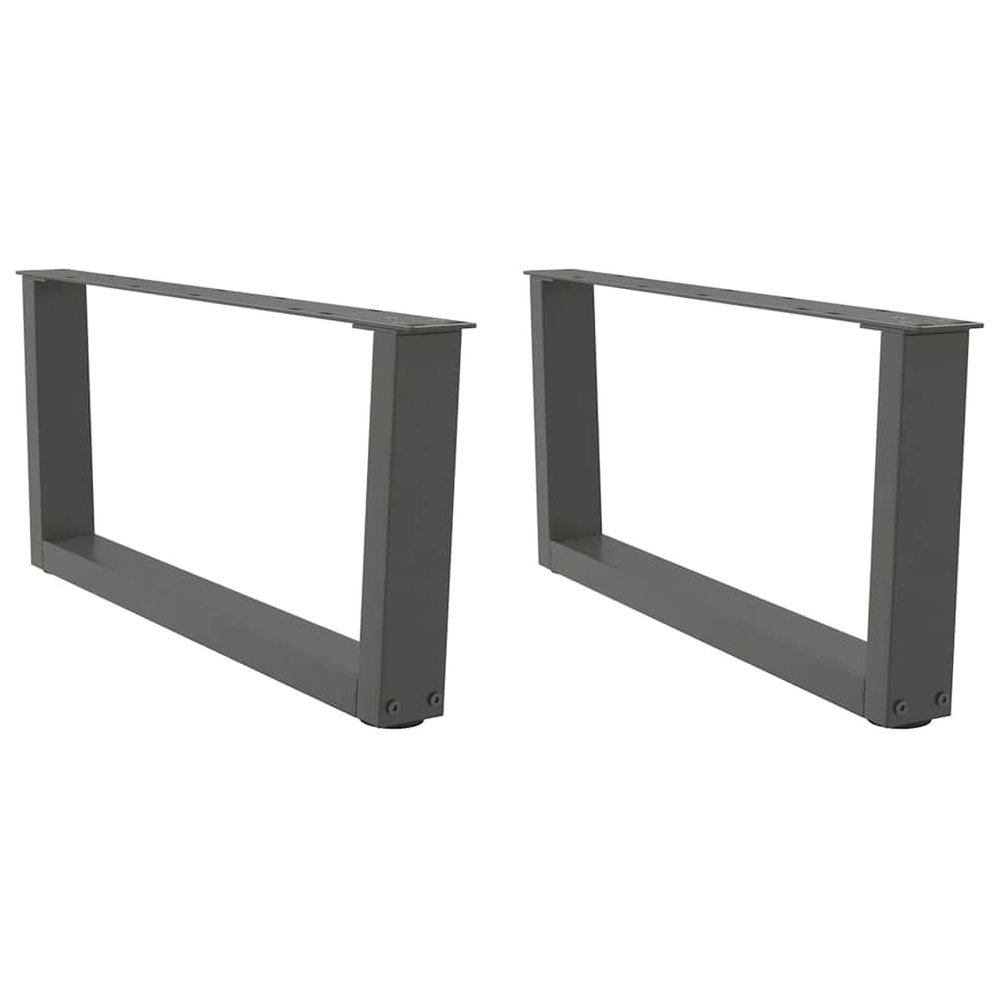 vidaXL V-Shaped Coffee Table Legs 2 pcs Anthracite Steel 70 x (30–31.3) cm