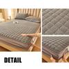 LDLCYCN Thick Velvet Mattress Protector, Gray, 100 × 200 cm (Twin), 12-Inch Deep Pocket view 2