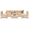 NQJIBUE Home Garden 6-Piece Solid Pine Garden Sofa Set view 1