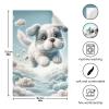 ODAWA Dish Towels with Cute Dog and Flying Cloud Sky, 4-Piece Set view 3