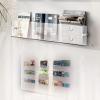 Wall-Mounted Magazine Holder, Transparent Acrylic, 1 Piece, Size L view 1