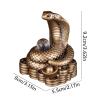 Chinese New Year 2025 Golden Resin Snake Statue view 2