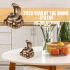 Chinese New Year 2025 Golden Resin Snake Statue view 4