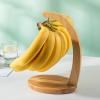 Gnrique Bamboo Banana Hanger - Banana Stand, Modern Lightweight Stand with Hook for Kitchen Countertops and Oval Base view 4