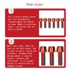 6-Piece Bicycle Stem Bolts, Stainless Steel Hex Socket Handlebar Riser Screws, Red, M6 view 2