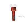 6-Piece Bicycle Stem Bolts, Stainless Steel Hex Socket Handlebar Riser Screws, Red, M6 view 3